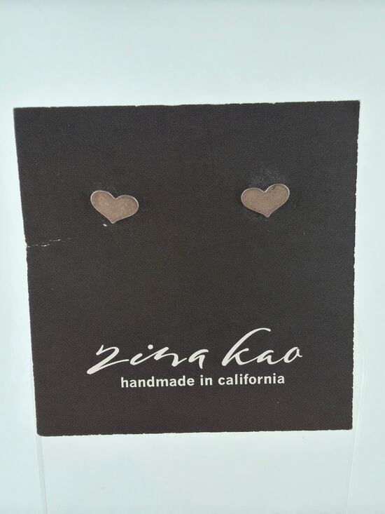 Zina Kao Jewelry - NWT Zina Kao Sterling Silver Heart Stud Earrings Handmade in California